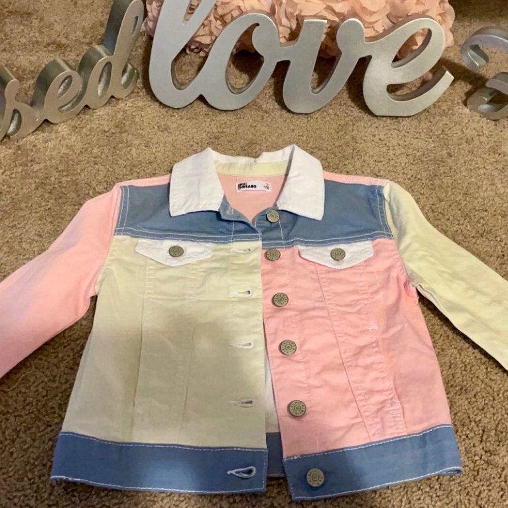 New girls colorful jean jacket